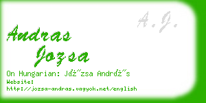 andras jozsa business card